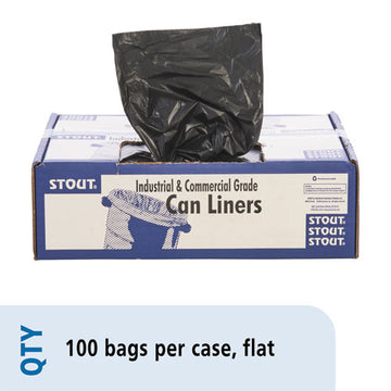 Stout® by Envision™ Total Recycled Content Plastic Trash Bags, 60 Gal, 1.5 Mil, 36" X 58", Brown-black, 100-carton freeshipping - TVN Wholesale